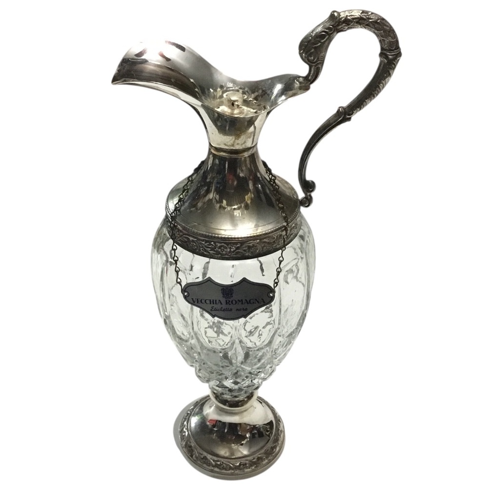 Vintage Vecchia Romagna Italy 🇮🇹 silver plate decanter
